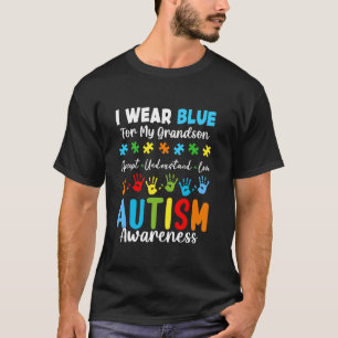 Camiseta Eu Uso Azul Pelo Meu Neto Autista Conscientização