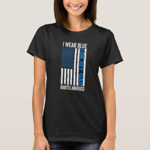Camiseta Eu Uso Azul Pelo Meu Pai T1D Diabetes Tipo 1 Consc
