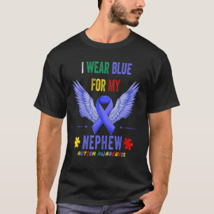 Camiseta Eu Uso Azul Pelo Meu Sobrinho Puzzle de Conscienti