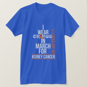 Camiseta Eu Uso Laranja em Março pelo Câncer de Rim