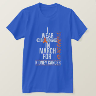 Camiseta Eu Uso Laranja em Março pelo Câncer de Rim