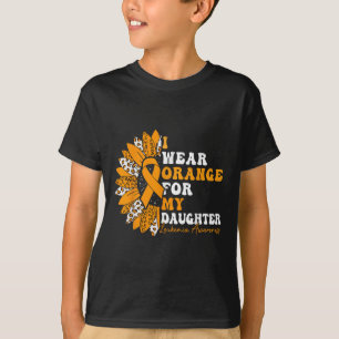 Camiseta Eu Uso Laranja Para a Consciência da Leucemia da M