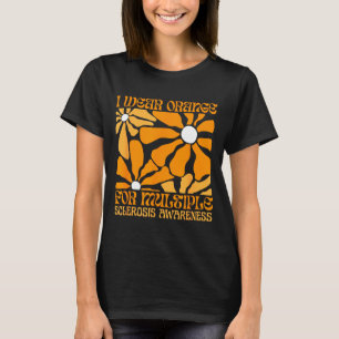 Camiseta Eu Uso Laranja Para a Conscientização da Esclerose