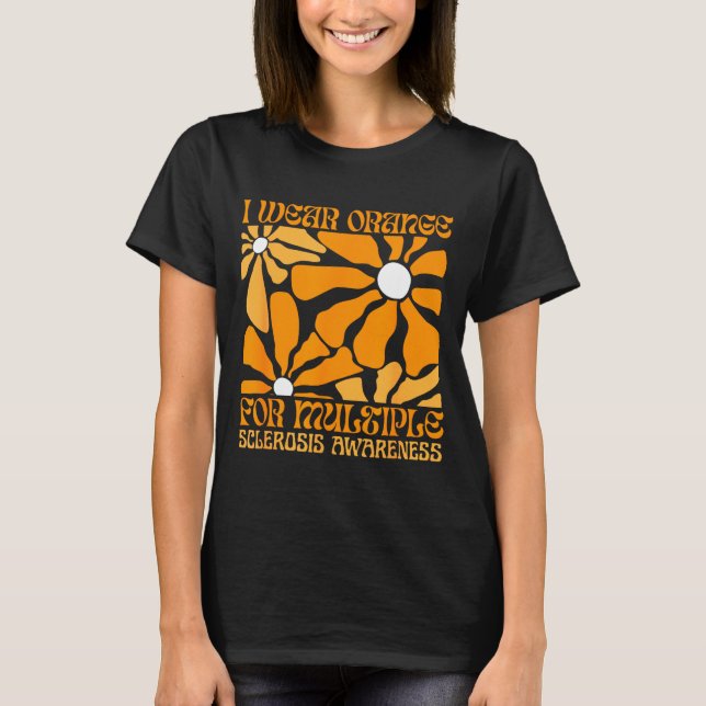 Camiseta Eu Uso Laranja Para a Conscientização da Esclerose (Frente)