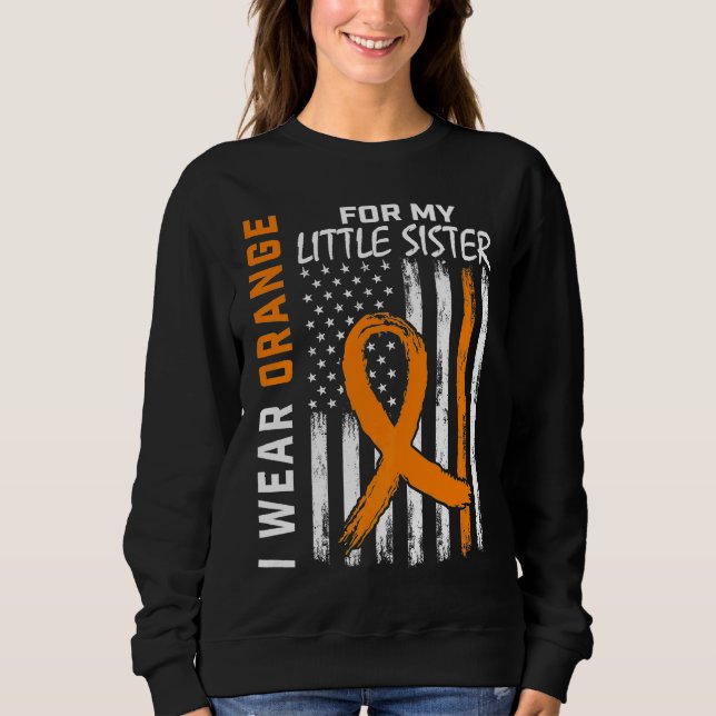 Camiseta Eu Uso Laranja Para a Conscientização da Leucemia  (Frente)