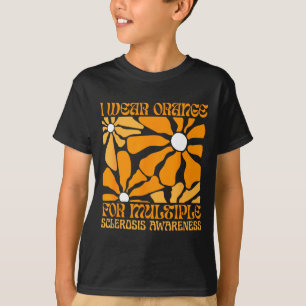 Camiseta Eu Uso Laranja Para Conscientização Da Esclerose M