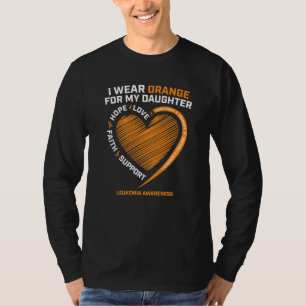 Camiseta Eu Uso Laranja Pela Consciência da Leucemia da Min