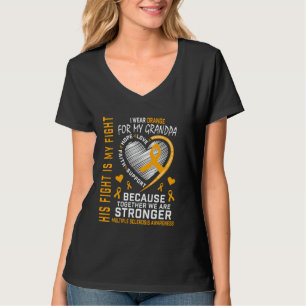 Camiseta Eu Uso Laranja Pelo Meu Avô Esclerose Múltipla Av