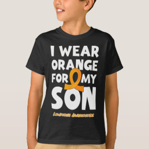 Camiseta Eu Uso Laranja Pelo Meu Filho Leucemia Câncer no S