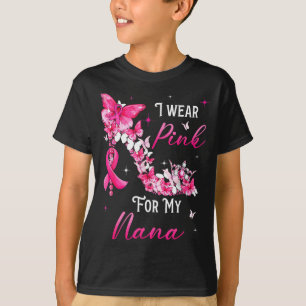 Camiseta Eu Uso Nk Para O Meu Nana Fita Do Câncer De Mama S