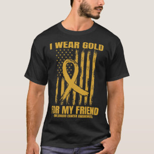 Camiseta Eu Uso Ouro Para a Consciência do Câncer Infantil