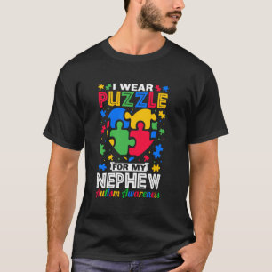Camiseta Eu Uso Puzzle Pelo Meu Sobrinho Conscientização do