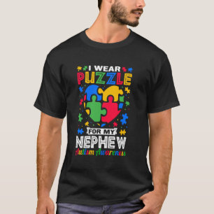 Camiseta Eu Uso Puzzle Pelo Meu Sobrinho Conscientização do