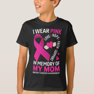 Camiseta Eu Uso Rosa Em Memória Da Minha Mãe Conscientizaçã