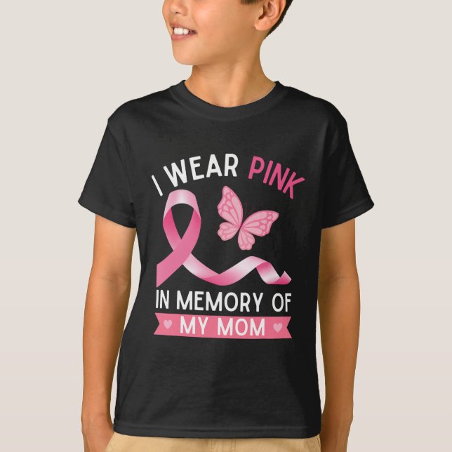 Camiseta Eu Uso Rosa Em Memória Da Minha Mãe Conscientizaçã (Frente)