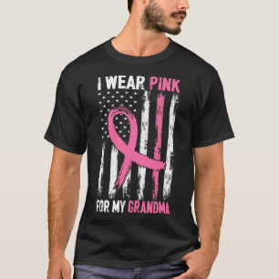 Camiseta Eu Uso Rosa Para Minha Avó Conscientização do Cânc