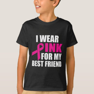 Camiseta Eu Uso Rosa Para O Câncer De Mama Da Minha Melhor