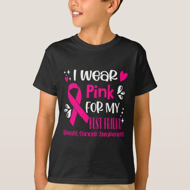 Camiseta Eu Uso Rosa Pela Consciência do Câncer de Mama da  (Frente)