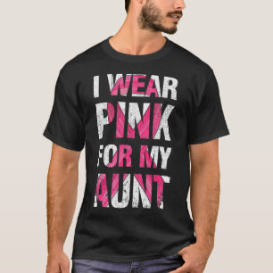 Camiseta Eu Uso Rosa pela Minha Tia Sobrevivente do Câncer