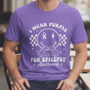 Camiseta Eu Uso Roxo Conscientização sobre Epilepsia