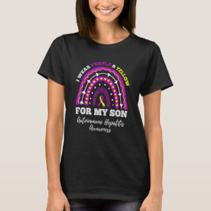 Camiseta Eu Uso Roxo E Amarelo Pelo Meu Filho Hepatite Auto