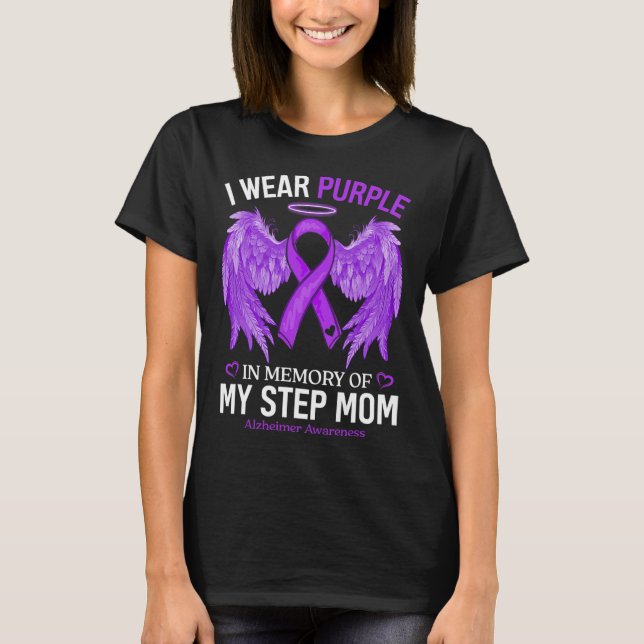 Camiseta Eu Uso Roxo Em Memória Da Madrasta Heimerheimer A (Frente)