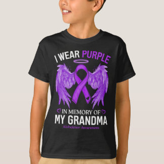Camiseta Eu Uso Roxo Em Memória Da Vovó Heimerheimer Aw