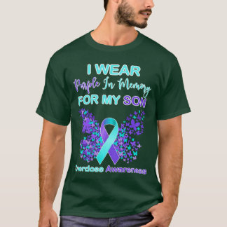 Camiseta Eu Uso Roxo Em Memória De Meu Filho Para Conscienc