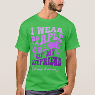Camiseta Eu Uso Roxo Em Memória Do Overdose Do Meu Namorado