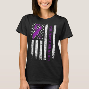 Camiseta Eu Uso Roxo Para a Consciência do Lúpus da Minha E