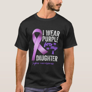 Camiseta Eu Uso Roxo Para a Consciência do Lúpus da Minha F
