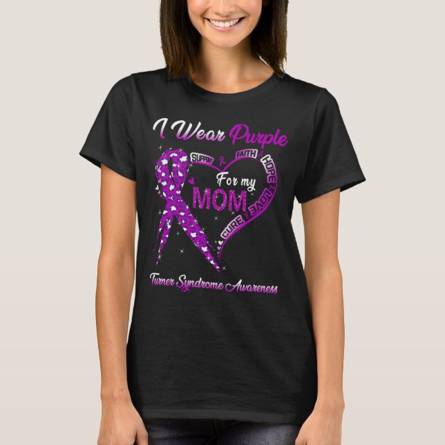 Camiseta Eu Uso Roxo Pela Conscientização da Síndrome de Tu (Frente)