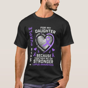 Camiseta Eu Uso Roxo Pela Conscientização do Lúpus da Minha