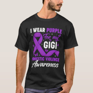 Camiseta Eu Uso Roxo pela Minha Gigi Conscientização sobre