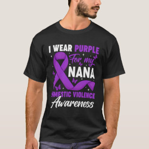 Camiseta Eu Uso Roxo pela Minha Nana Conscientização sobre