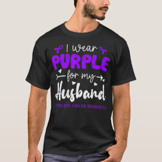 Camiseta Eu Uso Roxo Pelo Câncer de Pâncreas do Marido