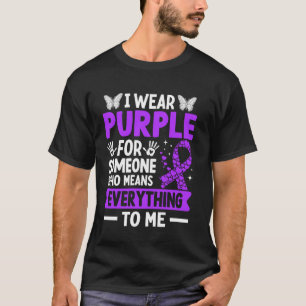 Camiseta Eu Uso Roxo Por Alguém que significa tudo para