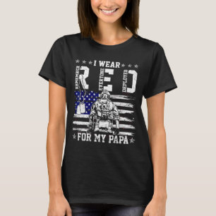 Camiseta Eu uso sextas-feiras vermelhas em apoio ao meu pap