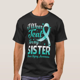 Camiseta Eu Uso Verde Azulado Para A Minha Irmã Conscientiz