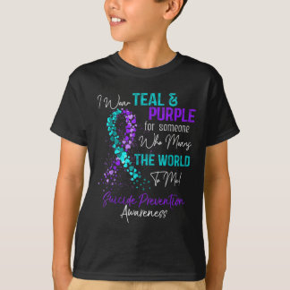 Camiseta Eu Uso Verde Azulado Roxo Por Alguém Que Eu Sinto 