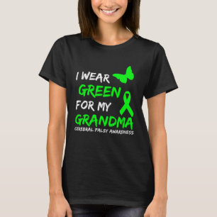 Camiseta Eu Uso Verde Para a Fita da Paralisia Cerebral da 