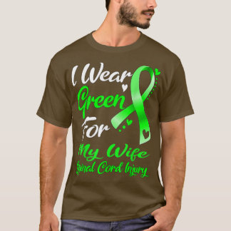 Camiseta Eu Uso Verde Para a Lesão Medular da MINHA ESPOSA 