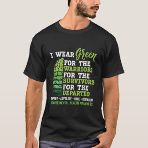 Camiseta Eu Uso Verde Para a Luta Contra a Saúde Mental