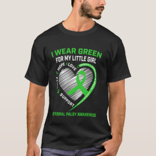 Camiseta Eu Uso Verde Para a Minha Menina Paralisia Cerebra
