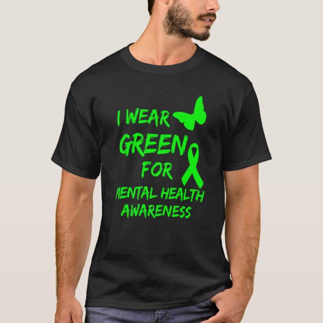 Camiseta Eu Uso Verde Para o Mês de Conscientização da Saúd (Frente)