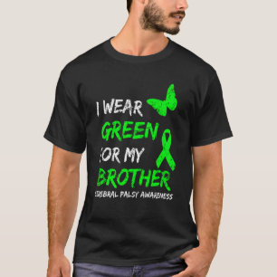 Camiseta Eu Uso Verde Pelo Laço de Paralisia Cerebral do Me