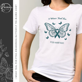 Camiseta Eu Uso Verde Turquesa para a Consciencialização da