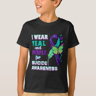 Camiseta Eu Uso Verde Turquesa Roxo Para Conscientização So