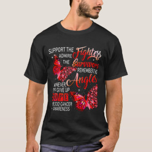 Camiseta Eu Uso Vermelho Apoio Os Lutadores Conscientização