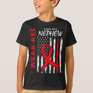 Camiseta Eu Uso Vermelho Para a Conscientização da Doença C